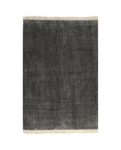 Tapis Kilim Coton 120 x 180 cm Anthracite