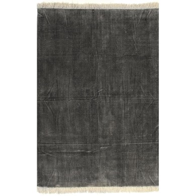Tapis Kilim Coton 120 x 180 cm Anthracite