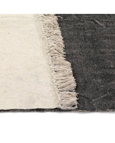 Tapis Kilim Coton 160 x 230 cm Anthracite