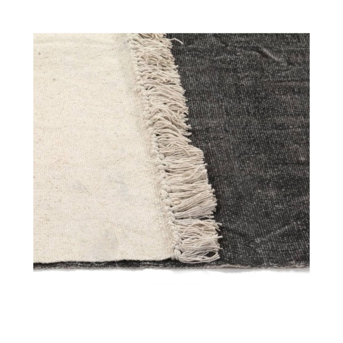 Tapis Kilim Coton 160 x 230 cm Anthracite