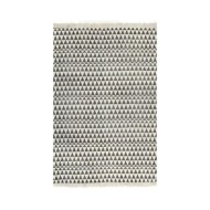 Tapis Kilim Coton 120 x 180 cm avec motif noir/blanc