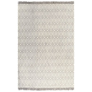 Tapis Kilim Coton 120 x 180 cm avec motif Taupe