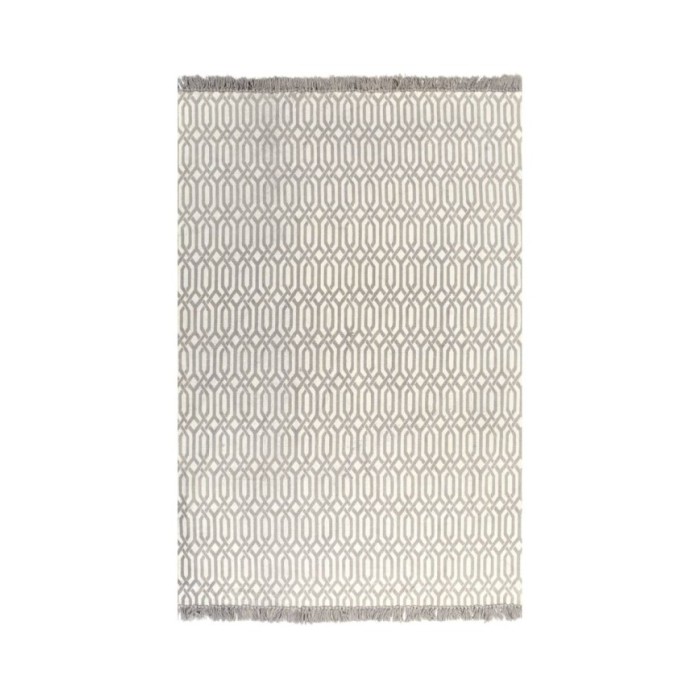 Tapis Kilim Coton 120 x 180 cm avec motif Taupe