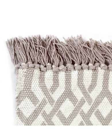 Tapis Kilim Coton 120 x 180 cm avec motif Taupe