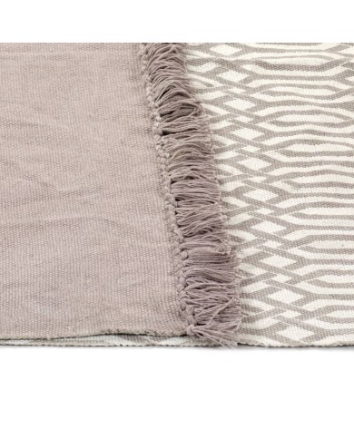 Tapis Kilim Coton 120 x 180 cm avec motif Taupe