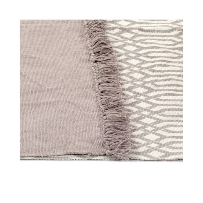 Tapis Kilim Coton 120 x 180 cm avec motif Taupe