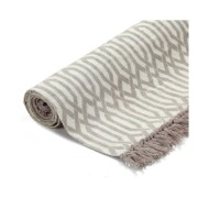 Tapis Kilim Coton 160 x 230 cm avec motif Taupe