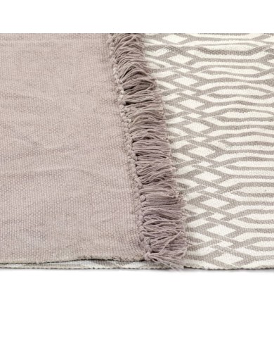 Tapis Kilim Coton 160 x 230 cm avec motif Taupe