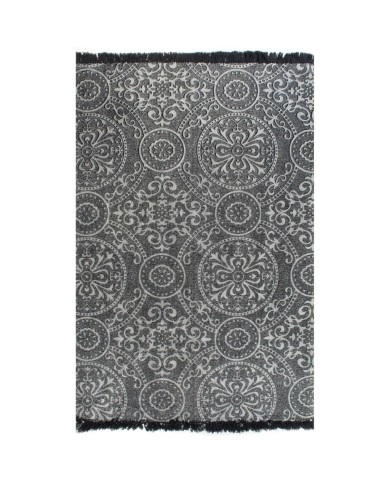Tapis Kilim Coton 160 x 230 cm avec motif Gris