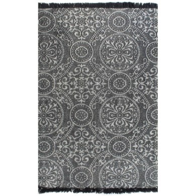 Tapis Kilim Coton 160 x 230 cm avec motif Gris
