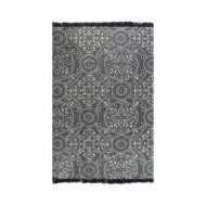 Tapis Kilim Coton 160 x 230 cm avec motif Gris