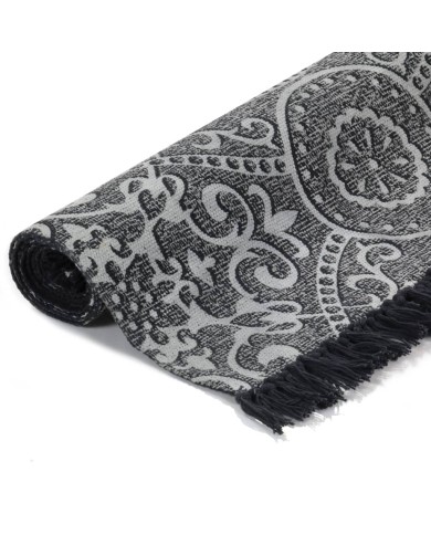 Tapis Kilim Coton 160 x 230 cm avec motif Gris