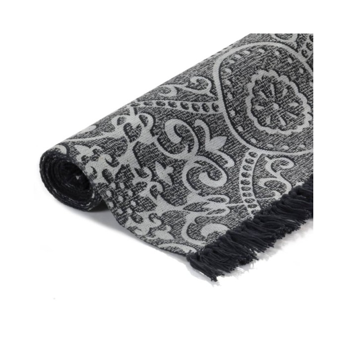 Tapis Kilim Coton 160 x 230 cm avec motif Gris