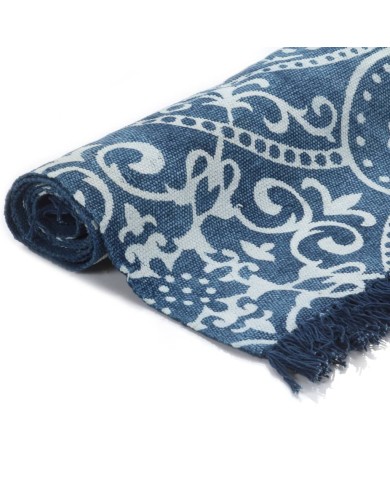 Tapis Kilim Coton 160 x 230 cm avec motif Bleu