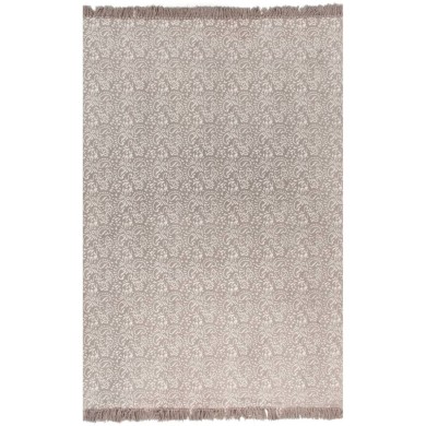 Tapis Kilim Coton 160 x 230 cm avec motif Taupe