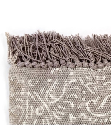 Tapis Kilim Coton 160 x 230 cm avec motif Taupe