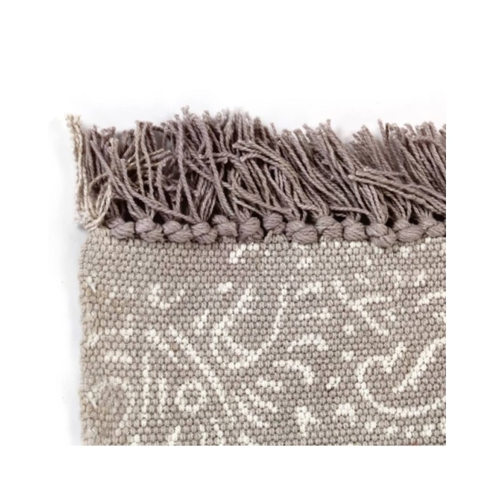Tapis Kilim Coton 160 x 230 cm avec motif Taupe
