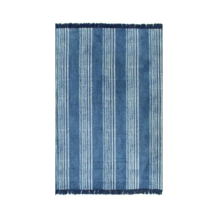 Tapis Kilim Coton 160 x 230 cm avec motif Bleu
