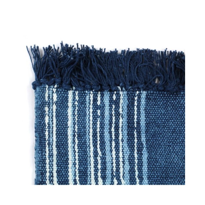 Tapis Kilim Coton 160 x 230 cm avec motif Bleu