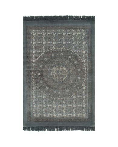 Tapis Kilim Coton 160 x 230 cm avec motif Gris
