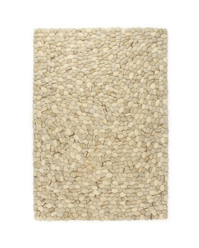 Tapis Galet feutre laine 160x230 cm Beige/Gris/Marron/Chocolat