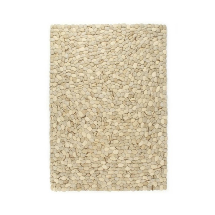 Tapis Galet feutre laine 160x230 cm Beige/Gris/Marron/Chocolat