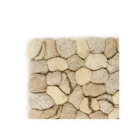 Tapis Galet feutre laine 160x230 cm Beige/Gris/Marron/Chocolat