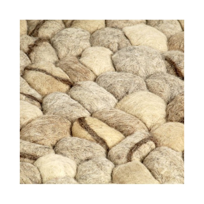 Tapis Galet feutre laine 160x230 cm Beige/Gris/Marron/Chocolat