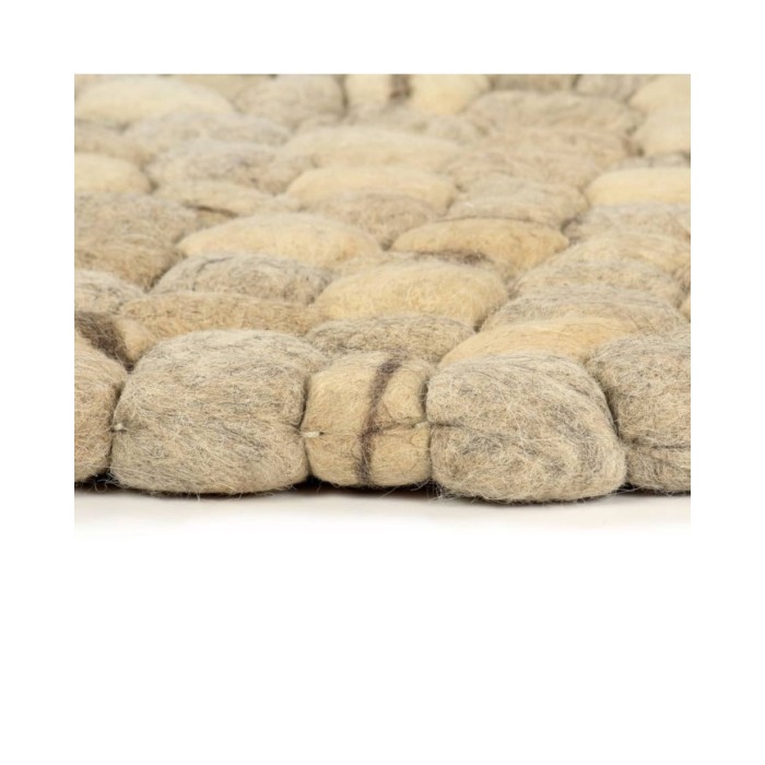 Tapis Galet feutre laine 160x230 cm Beige/Gris/Marron/Chocolat