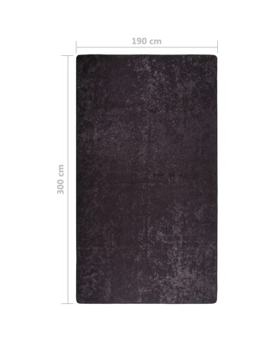 Tapis lavable antidérapant 190x300 cm Anthracite