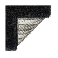 Tapis shaggy à poils hauts Noir 160x230 cm 50 mm