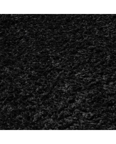 Tapis shaggy à poils hauts Noir 160x230 cm 50 mm