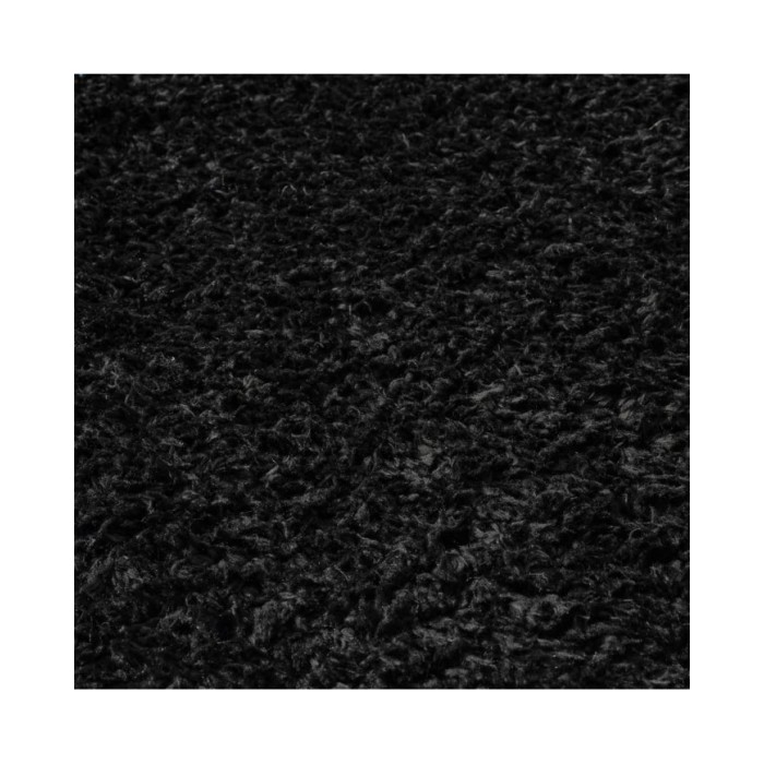 Tapis shaggy à poils hauts Noir 160x230 cm 50 mm