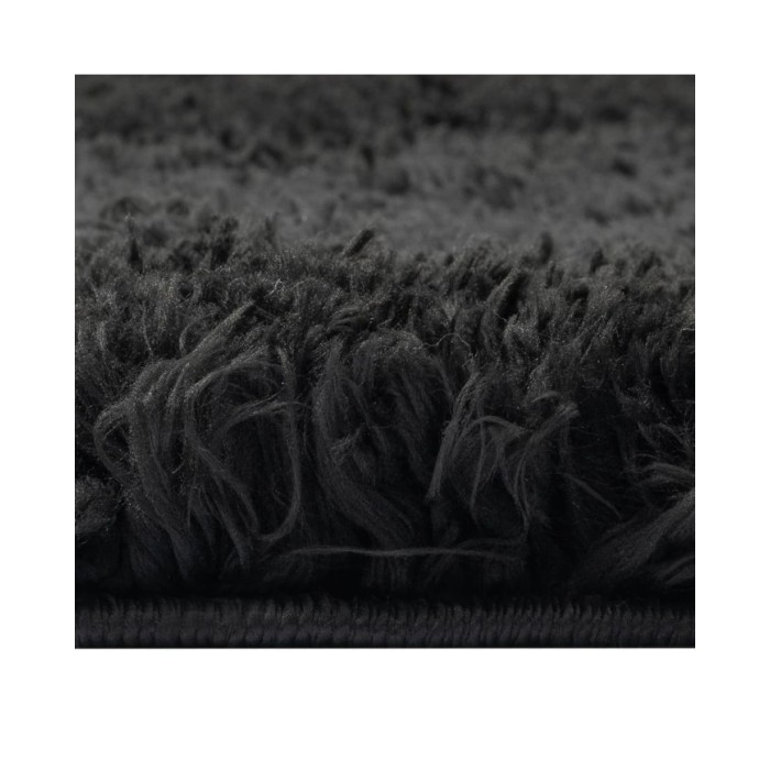 Tapis shaggy à poils hauts Noir 160x230 cm 50 mm