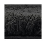 Tapis shaggy à poils hauts Noir 160x230 cm 50 mm