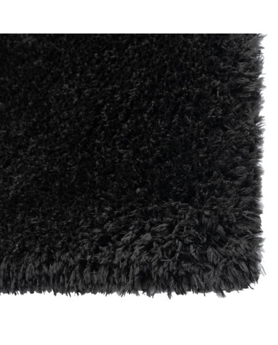 Tapis shaggy à poils hauts Noir 160x230 cm 50 mm
