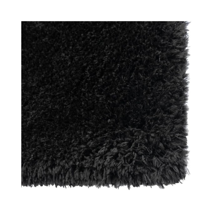 Tapis shaggy à poils hauts Noir 160x230 cm 50 mm