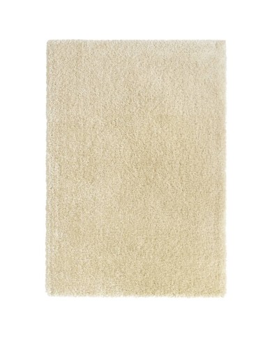 Tapis shaggy à poils hauts Beige 140x200 cm 50 mm