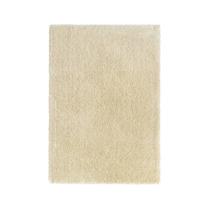 Tapis shaggy à poils hauts Beige 140x200 cm 50 mm