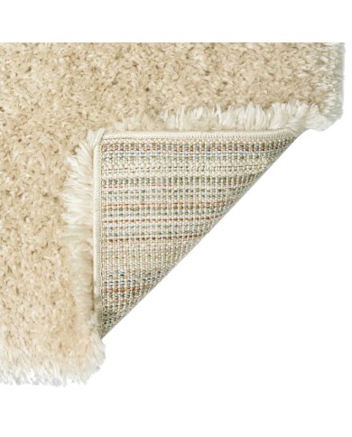 Tapis shaggy à poils hauts Beige 140x200 cm 50 mm