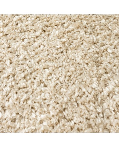 Tapis shaggy à poils hauts Beige 140x200 cm 50 mm