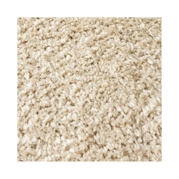 Tapis shaggy à poils hauts Beige 140x200 cm 50 mm