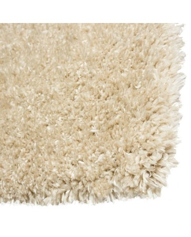 Tapis shaggy à poils hauts Beige 140x200 cm 50 mm