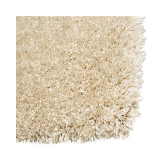 Tapis shaggy à poils hauts Beige 140x200 cm 50 mm