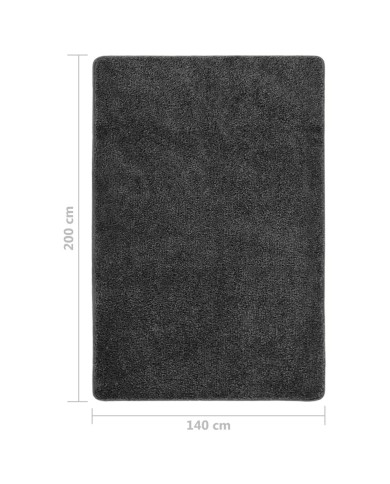 Tapis shaggy antidérapant Gris 140x200 cm