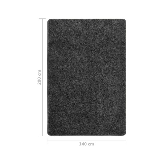 Tapis shaggy antidérapant Gris 140x200 cm