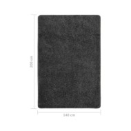 Tapis shaggy antidérapant Gris 140x200 cm