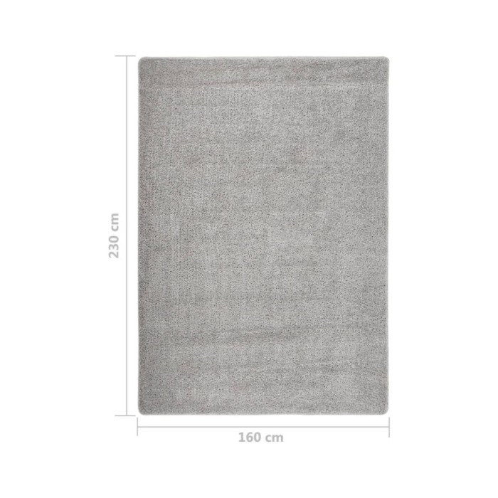 Tapis shaggy antidérapant Gris clair 160x230 cm