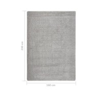Tapis shaggy antidérapant Gris clair 160x230 cm