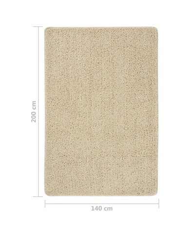 Tapis shaggy antidérapant Crème 140x200 cm